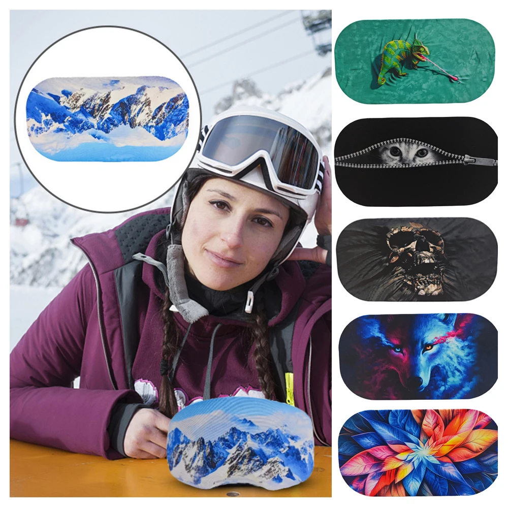 

Ski Goggle Cover High Stretch Material Scratch And Dust Resistant Personalized Glasses Cloth Easy To Carry Women Kitten Print