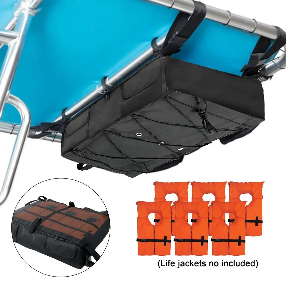 

T-top Life Jacket Storage Bag 600D Oxford Fabric Holds Up To 6 Type II Life Jackets For Boat Life Jackets Bimini Tops