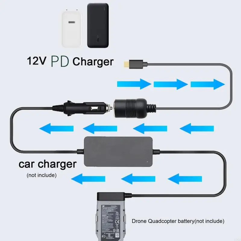 400A USB C для автомобильной сигареты CABLE REBERTER до 12V 3A 36W PD USB C Зарядное устройство