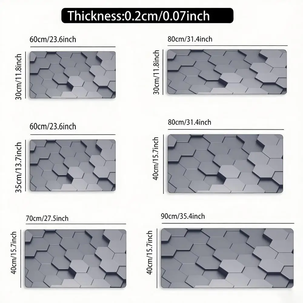 

Hexagonal Geometry Mouse Pad Large Computer Office Game Table Mats XXL Rubber Anti-slip Gaming Keyboard Mousepads Long Desk Pads