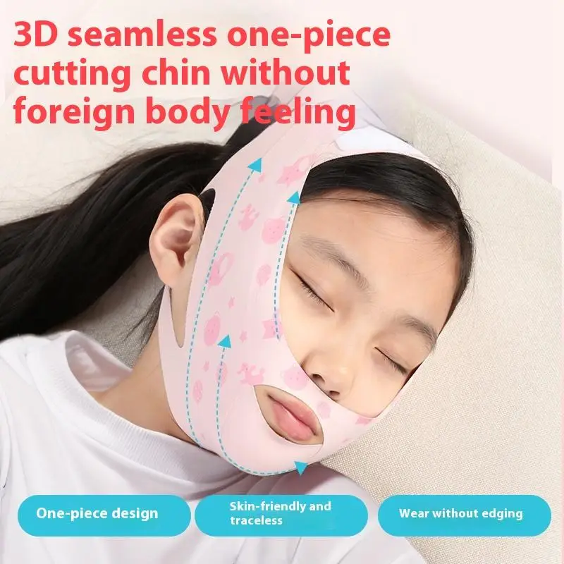 สายรัดป้องกันการนอนกรนยกกระชับผิวหน้าปิดปากสำหรับลดการนอนกรนการดูแลสุขภาพเครื่องมือความงามหยุดกรนเข็มขัดสำหรับเด็ก