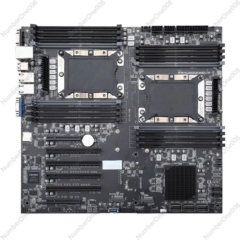 Dual Socket X99 Motherboard LGA3647 Workstation Board, X11-8D/16D with 10 SATA3 M.2 NVMe Support for Server System