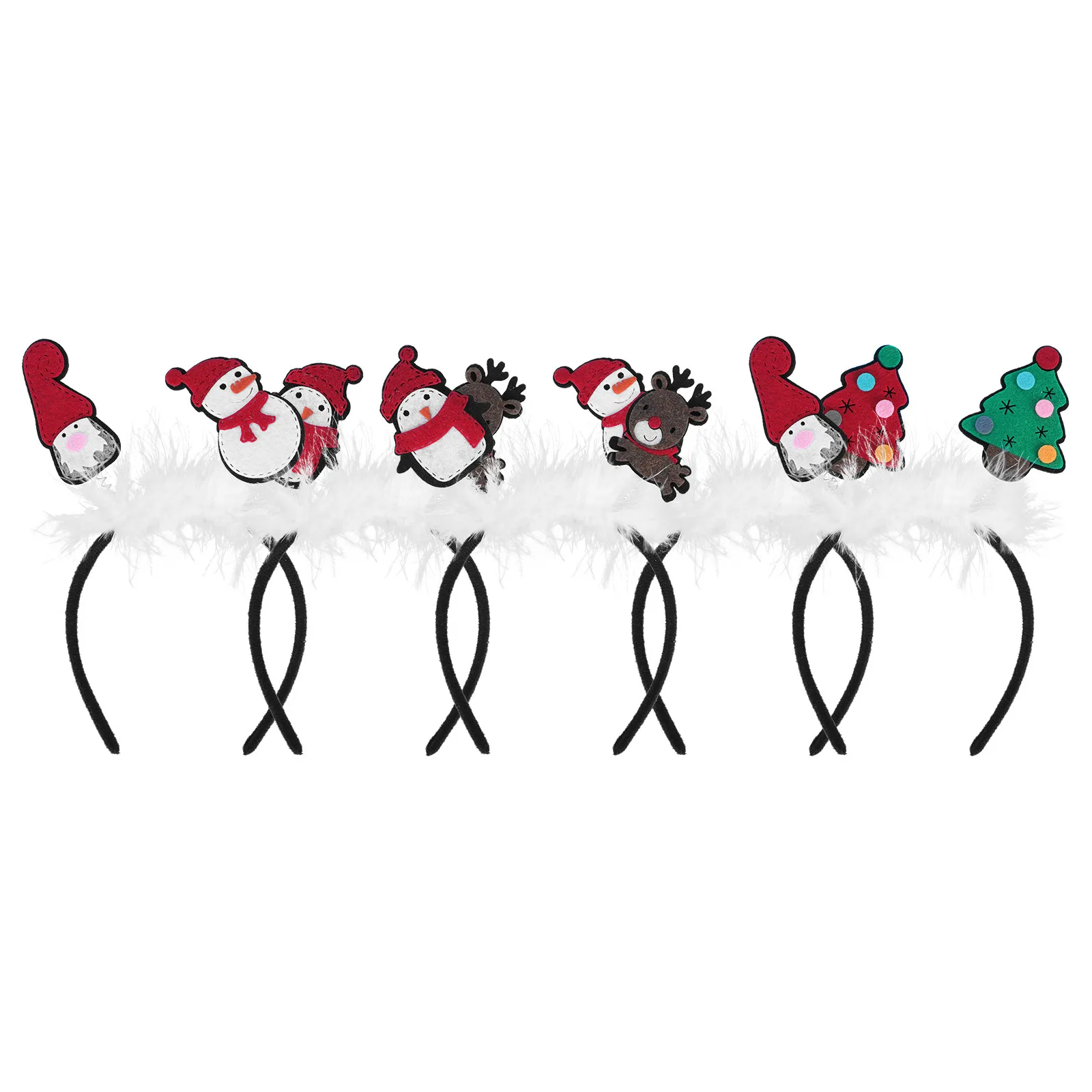 

5Pcs Christmas Hair Hoops Creative Festival Party Hair Accessories Xmas Headband Decorative Headdress Prop for Carnival Costume