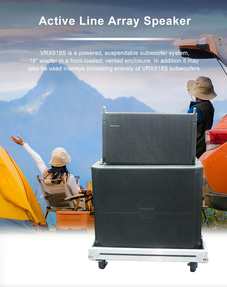 VRX918S 18 Zoll professioneller Line-Array-Lautsprecher PA-Leistungsverstärker Box Soundsystem Audio Subwoofer Woofer Line-Array-Lautsprecher