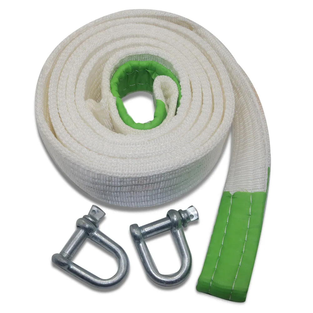 4m 3-ton steel wire rope 4-meter 8-ton reflective trailer hook Nylon 4 meter 10 ton trailer rope RV accessories Car repair tools