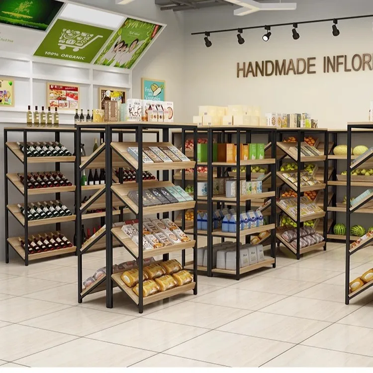 Supermarket Shelf Display Shelf Cosmetics Display Cabinet Bevel Product Display Sample Showcase Fruit Wine Shelf Shoe Cabinet