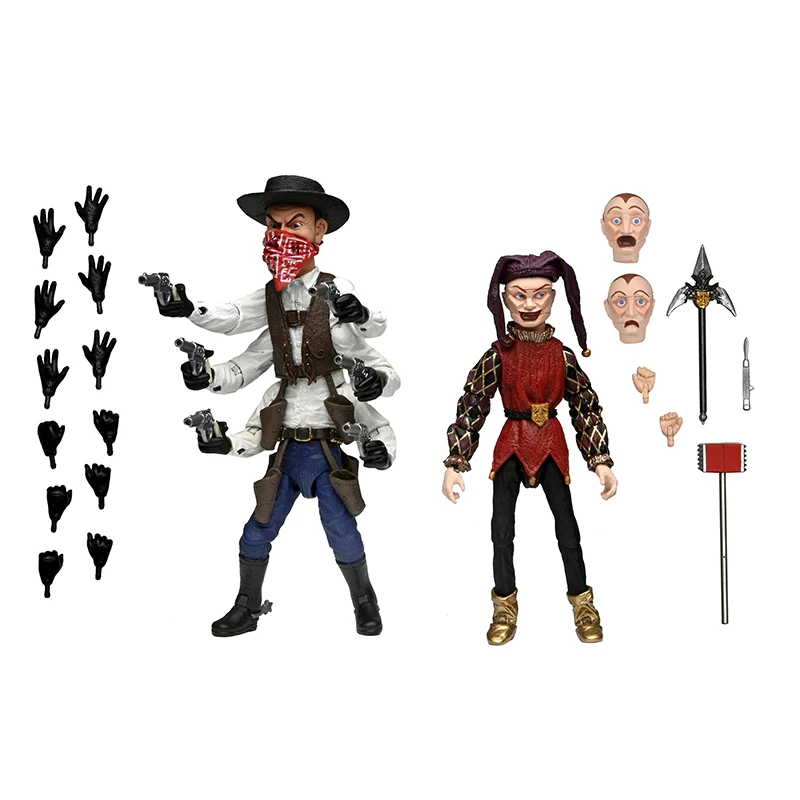 NECA Puppet Master Ultimate Six Shooter and Jester Action Figure Classic Horror Movie Limited Peripheral Collectible Model Toys