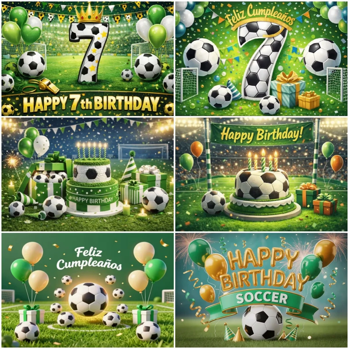 Photography Sport - Soccer Theme 7 8th Children Birthday