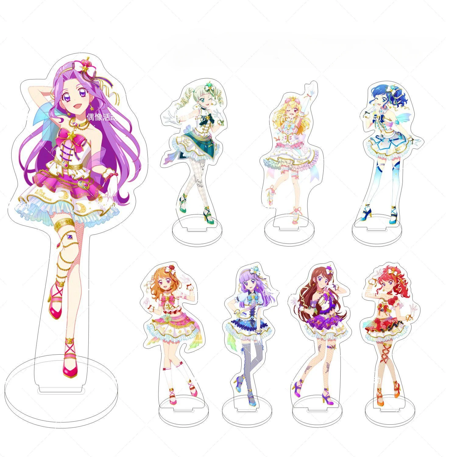 Aikatsu Stand Up Sign Transparent Exquisite Ichigo Anime KiriyaAoi Cartoon Figure Desktop Ornament Kanzaki Mitsuki Festival Gift