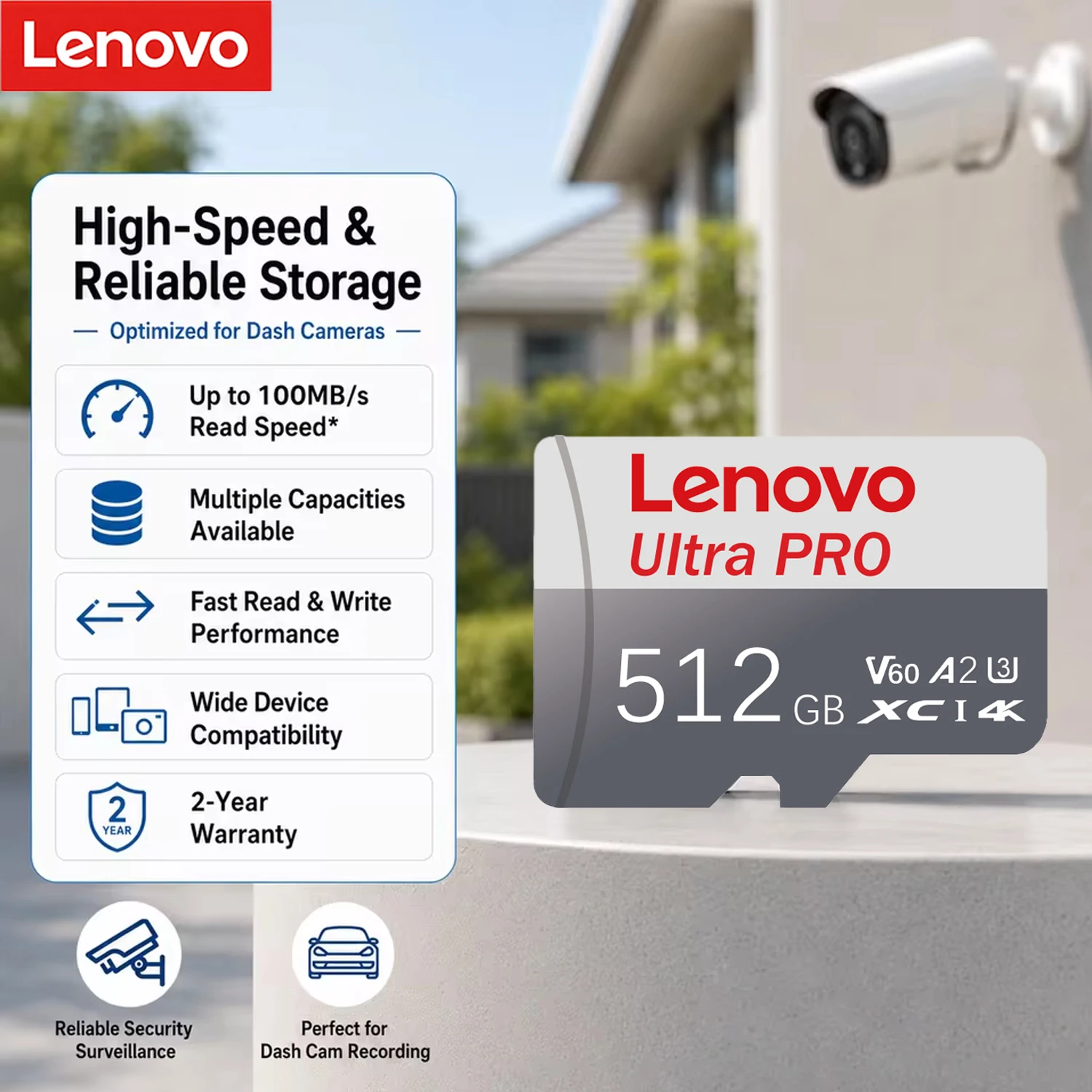 Home Security Drones - Kartu Memori Micro SD Lenovo High