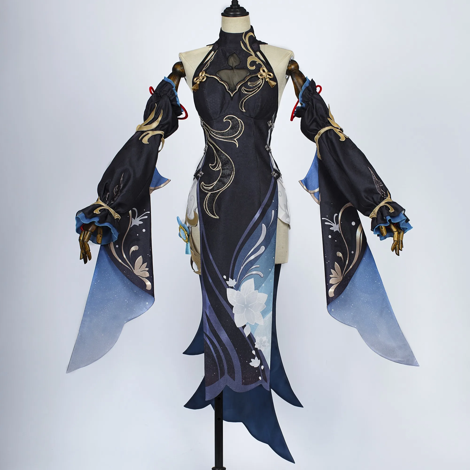 Shenhe تأثيري لعبة Genshin تأثير زهرة الصقيع الندى زي شيونغسام موحدة مجموعة كاملة للحزب كوميك كون