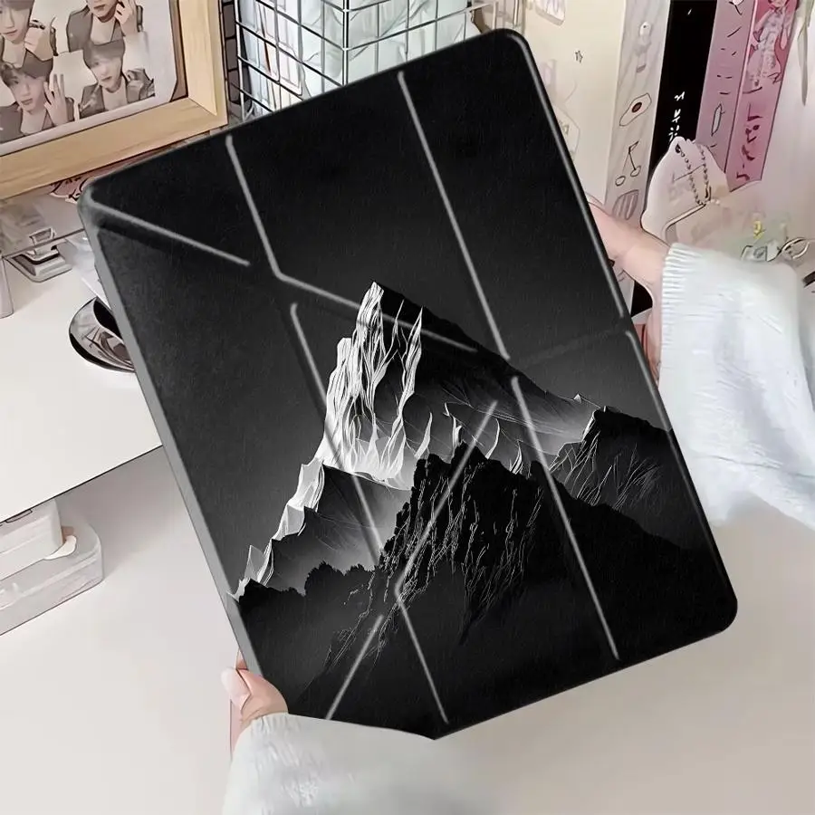 

Tablet Case For iPad Mini 6 7 Pro 2025 Air 4 5 M3 M2 1 2 M4 11inch Pro 11th 10th 9th 8th 7th 12.9inch Holder Cover Advanced Dark