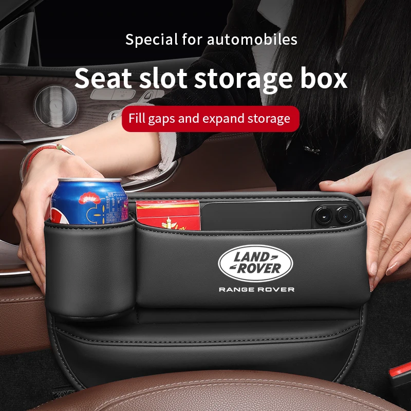 

Car Leather Seat Gap Crevice Storage Box For Land Rover Range Rover Defender Discovery Evoque Velar Freelander Seat Storage Case