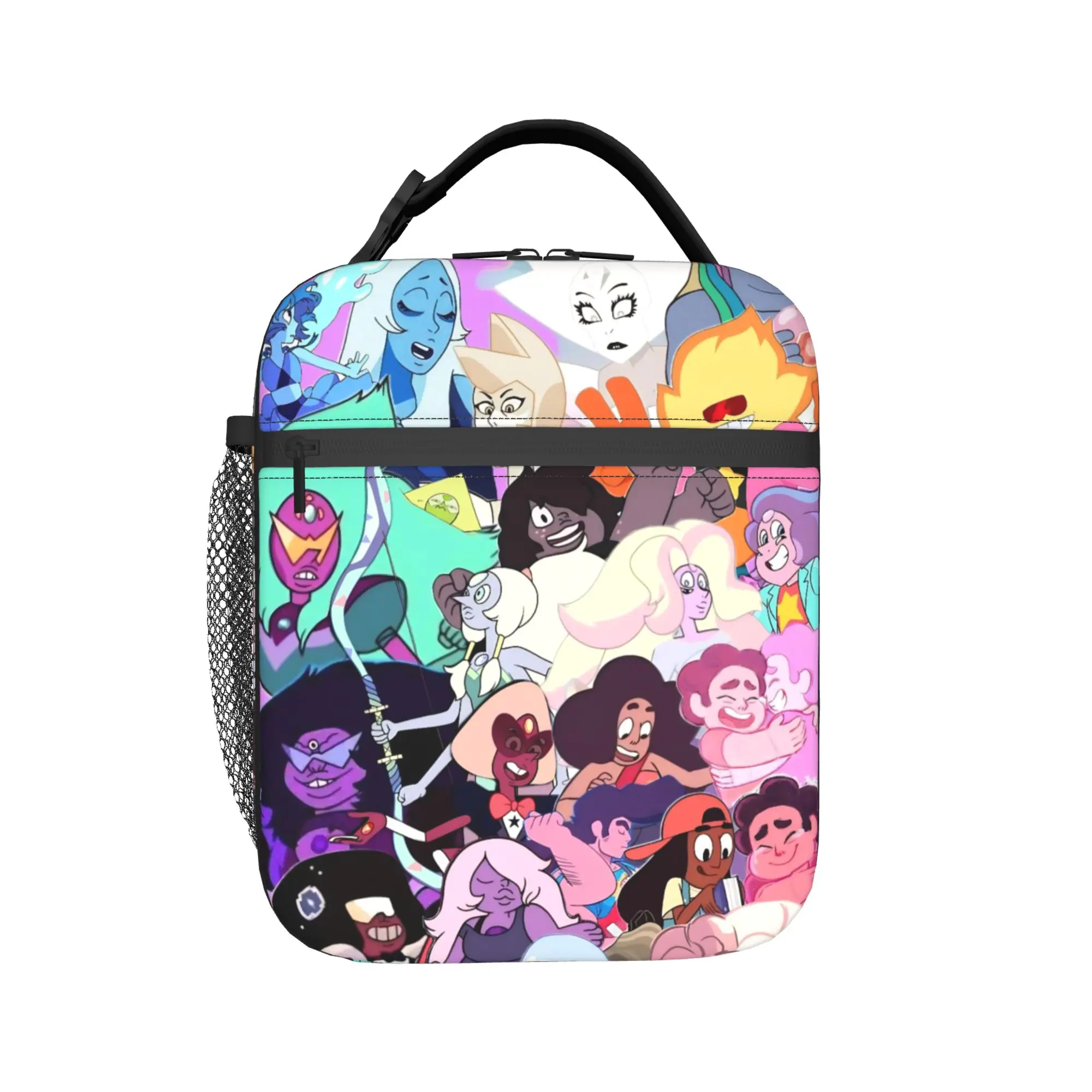 Crystal Gems Steven Universe  Lunch Bag For Unisex  Graphic School Lunch Box Funny Convenient Oxford Cooler Bag