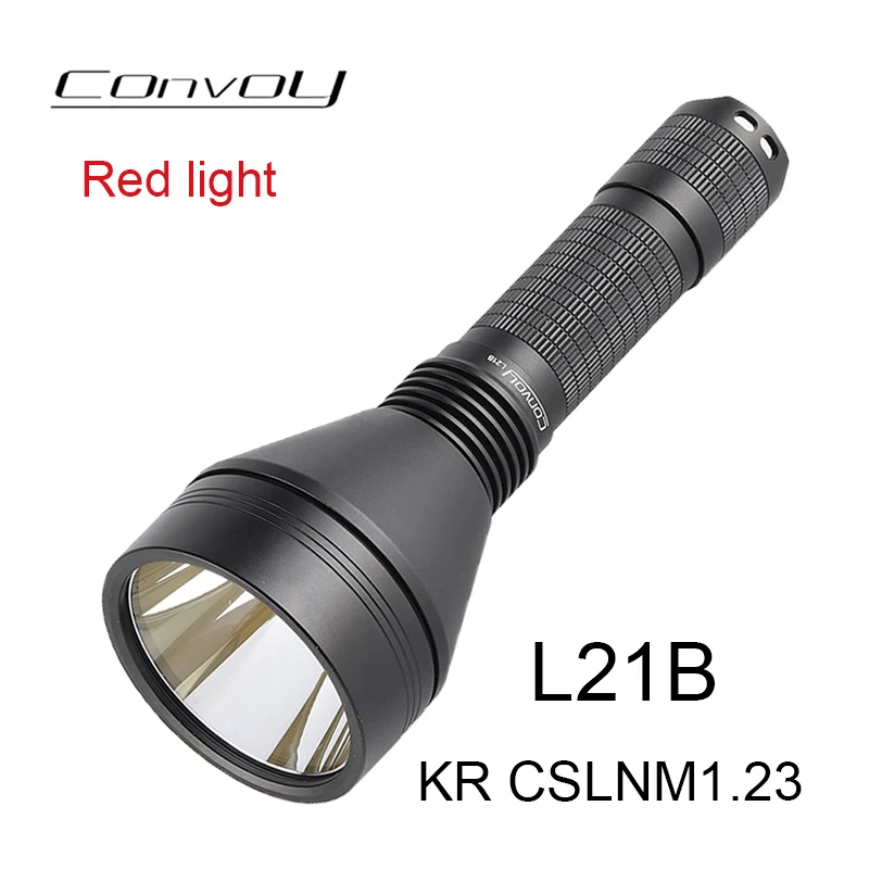 Convoy L21B KR CSLNM1.23 Led Red light 12 Groups High Powerful 21700 Flash Torch Light Long Range Lantern Hunting Camping Lamp