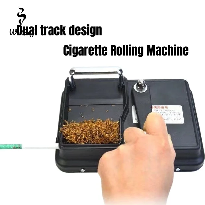 Hand-crank Metal Cigarette Rolling Machine Tobacco Roller Maker for 5.5/6.5/7.8mm Paper Filling Machine Pipe Smoking Accessories