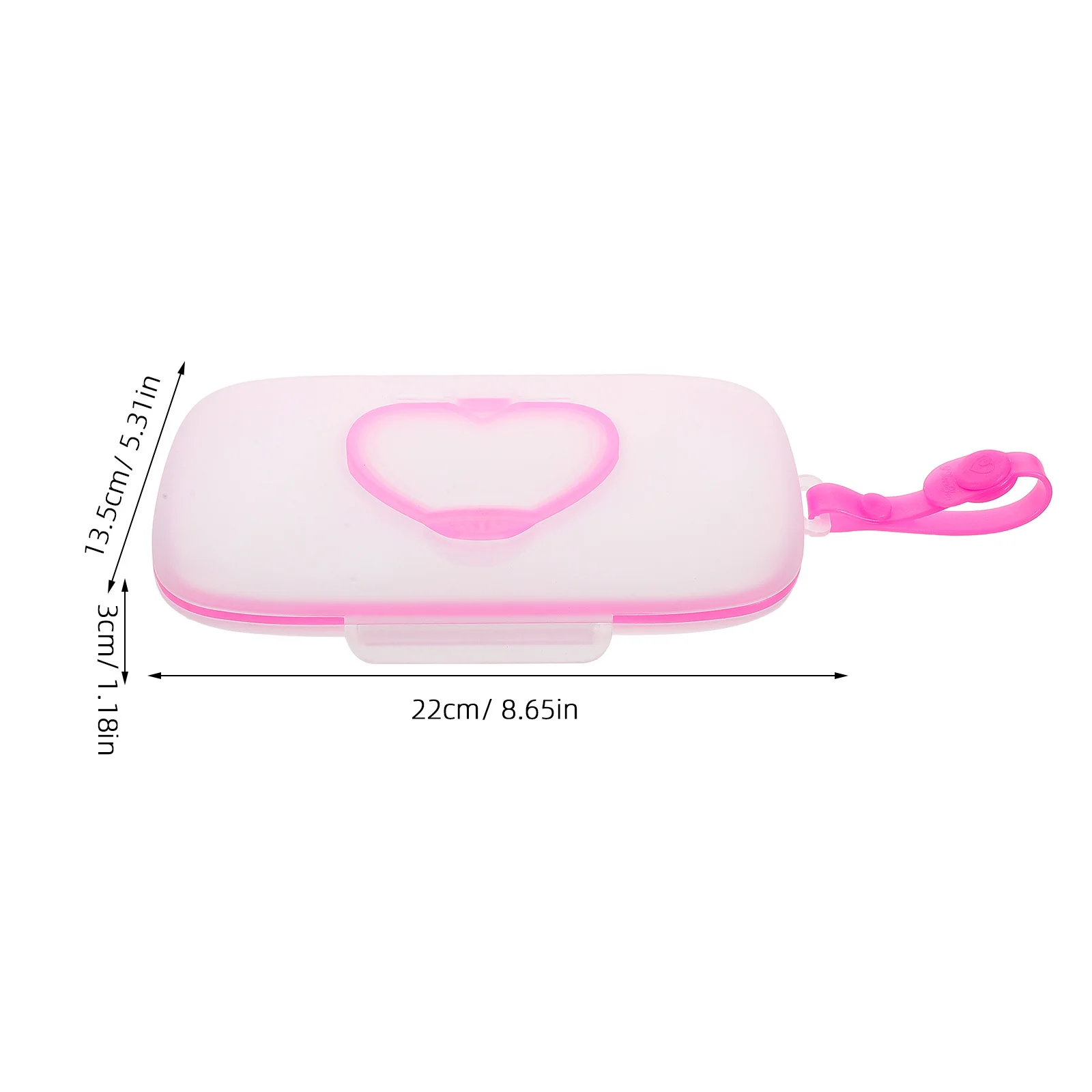 Portable Baby Hand Wipes Dispenser Box Cute Heart Shape Lightweight Refillable Travel Essential Holder for Diaper Bag Car