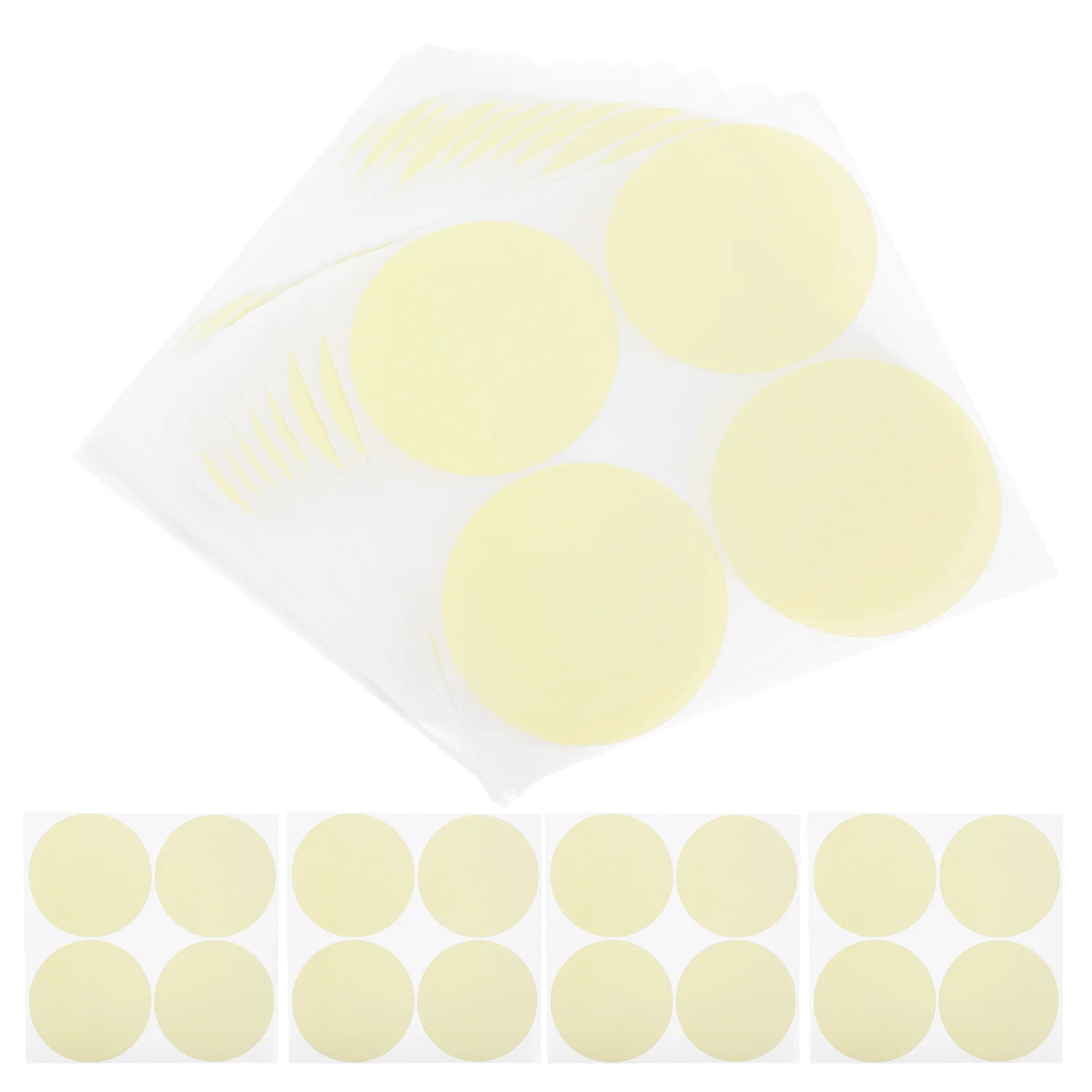 200 قطعة من الملصقات القابلة للإزالة، ملصقات لاصقة دائرية بخط اليد، برطمان زجاجي من الورق البيج