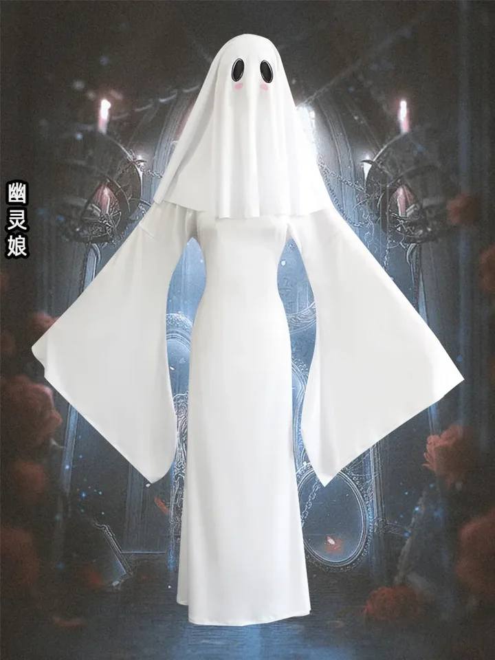 white ghost dress Sequined Costume dress costume Sexy Ghost Costume for Women,