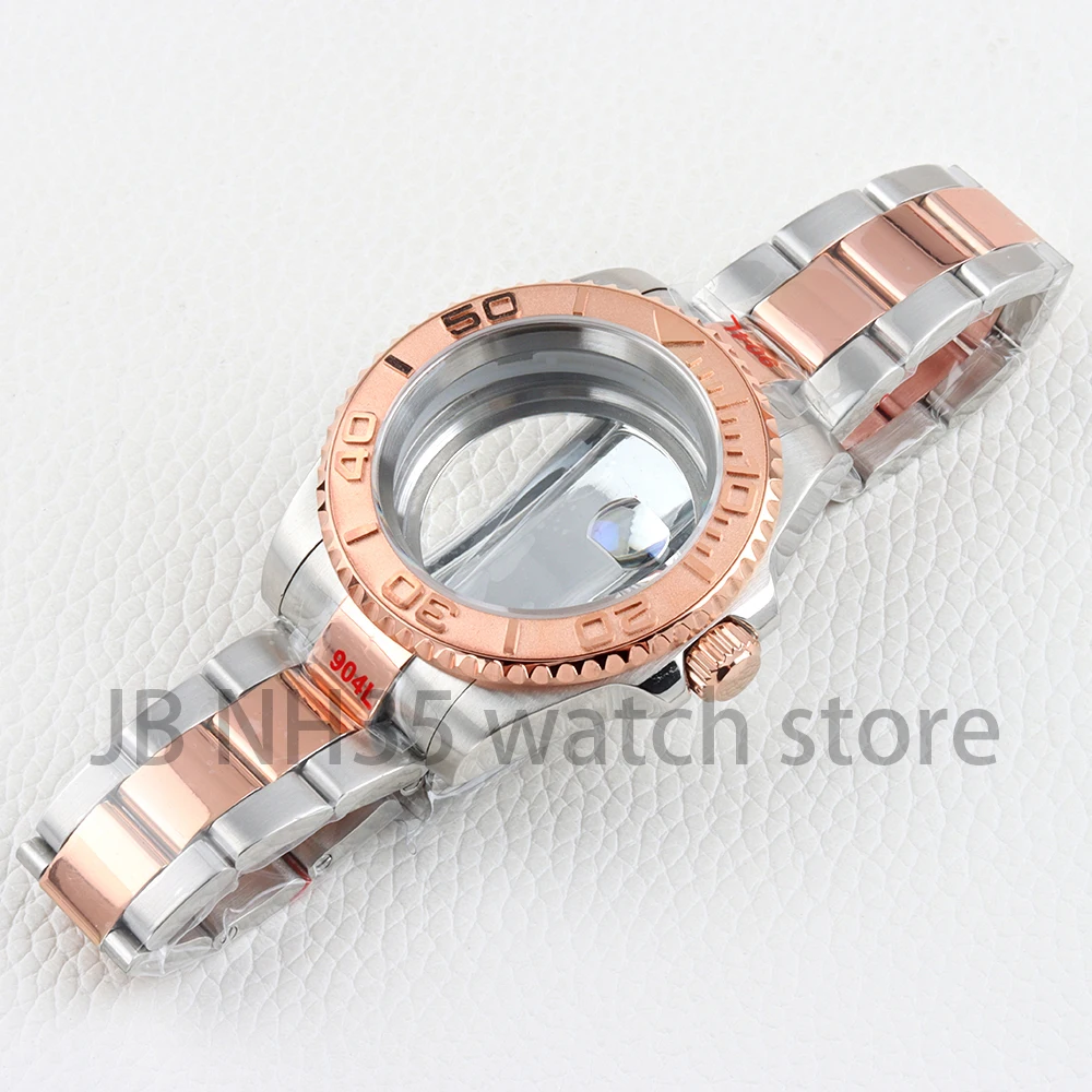 

Корпус для часов Nh35 из розового золота/золото 40 мм для Yacht-Master Nh34 Nh35 Nh36 Nh38, механизм 28,5 мм, циферблат, водонепроницаемый браслет Jubilee/Oyster