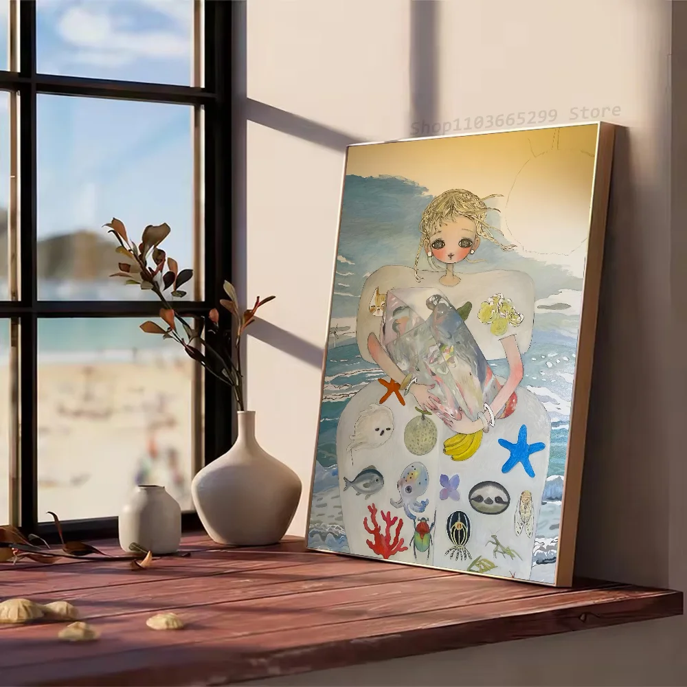 ملصق A-Aya Takano فني ذاتي اللصق مقاوم للماء ملصق ورقي لديكور جدران غرفة القهوة والبار #3