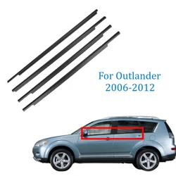 4 Piece Outside Black Window Glass Moulding Tirm for Outlander 2006-2012 CW Weatherstrip 5727A007 92.5CM 90CM