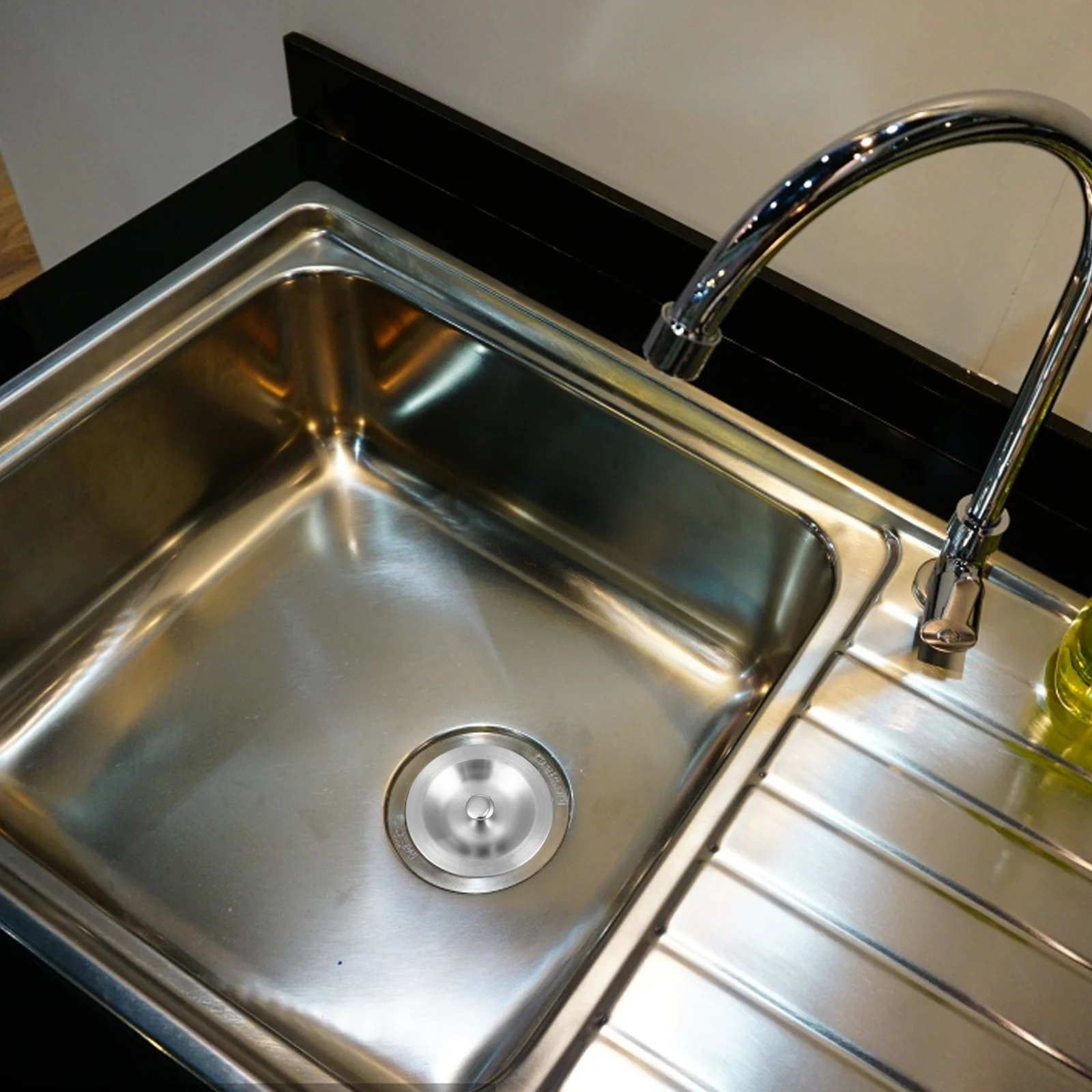 

1pcs Stainless Steel Sink Stopper Drain Plug For Kitchen Bathroom Smooth Fit No Tools Needed Durable Sink Hair Catcher Kitchen