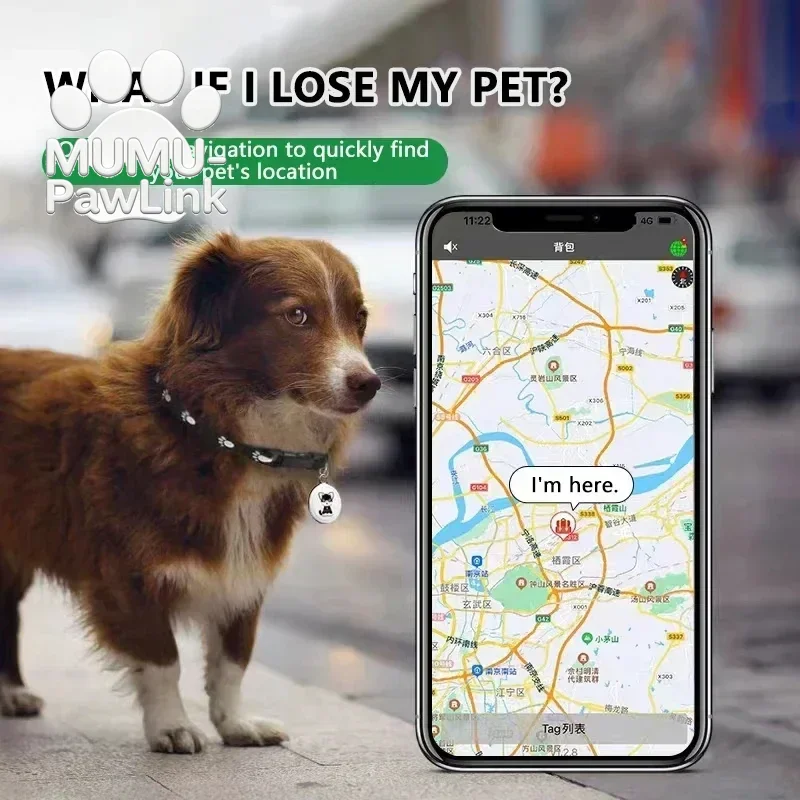 

GPS-трекер для животных MUMU-PawLink, миниатюрное устройство для отслеживания собак и кошек, устройство для поиска и мониторинга активности питомцев.
