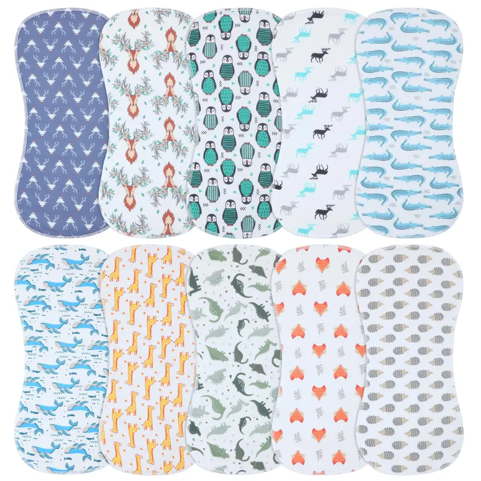 Large Baby Burp Cloths Soft Microfiber and Fleece