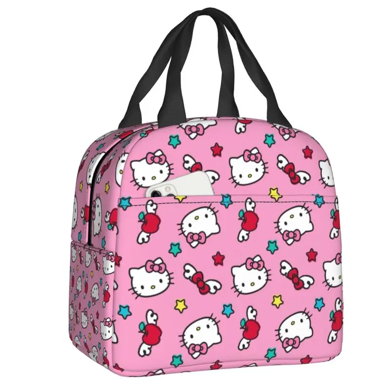 Borsa per il pranzo isolata Hello Kitty personalizzata per la scuola borsa termica per il raffreddamento riutilizzabile Bento Box donna contenitore