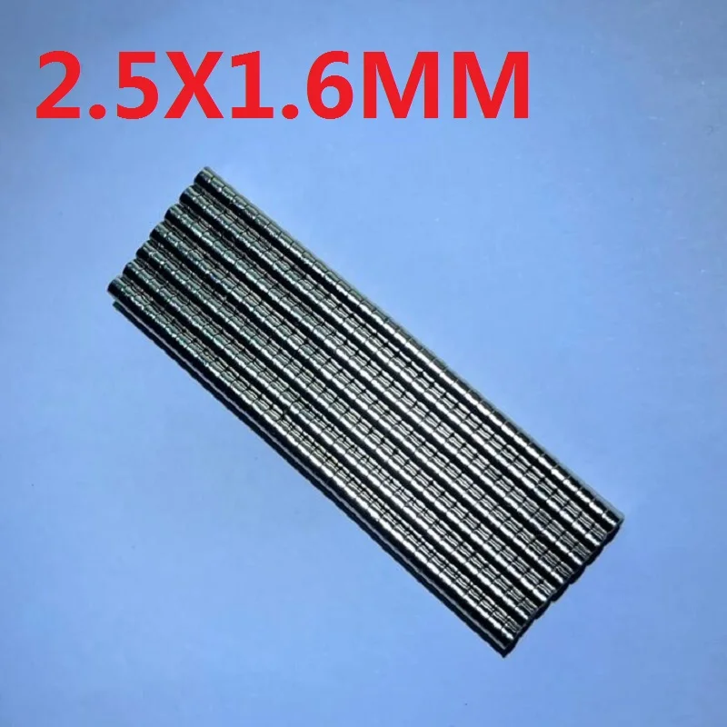 20~3000pcs 2.5x1.6 Search Minor Diameter Magnet 2.5mm x 1.6mm Bulk Small Round Magnets Neodymium Disc Magnets    strong magnetic