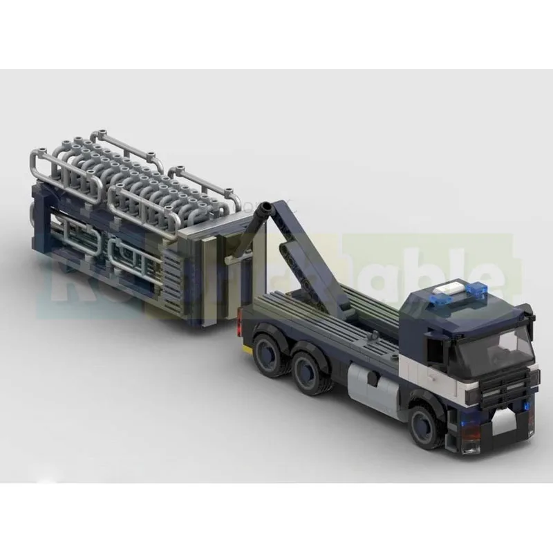 

MOC-262591 Urban Traffic Hook-Type Truck Trailer Building Block Model 441 Parts MOC Creative Boys Children's Birthday Toy Gift