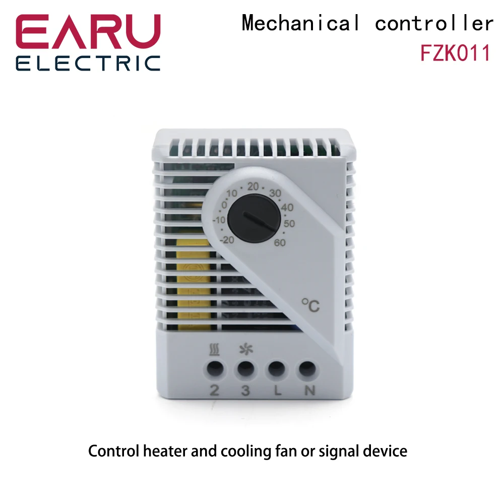 Thermostat Hygrostat FZK011 Electrical Box Mechanical Temperature Controller Humidity Controller Fan Heater Cooler