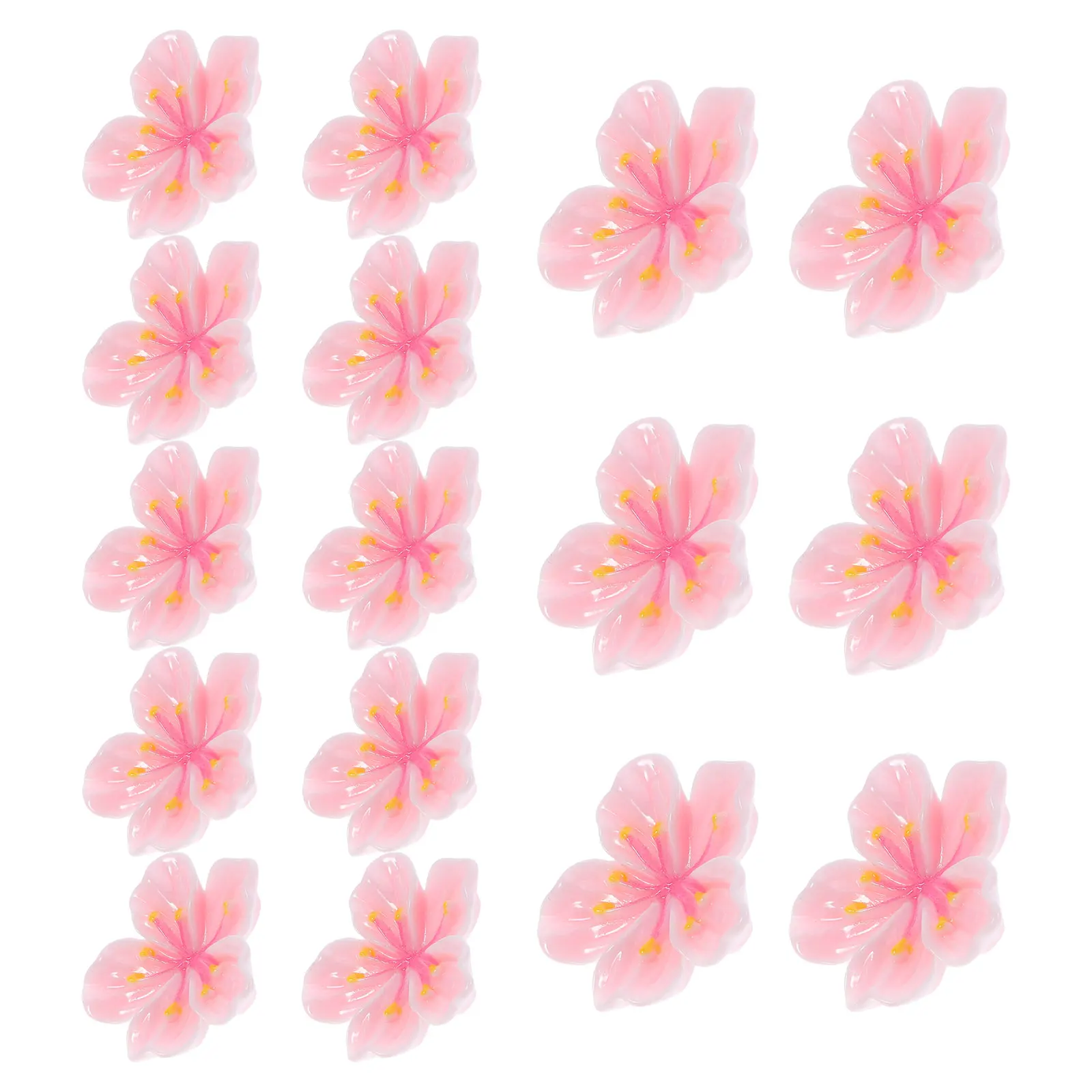

30Pcs Resin Peach Blossom Flower Thumbtacks Decorative Push Pins Floral Flat Head for Office School Home Bulletin Board