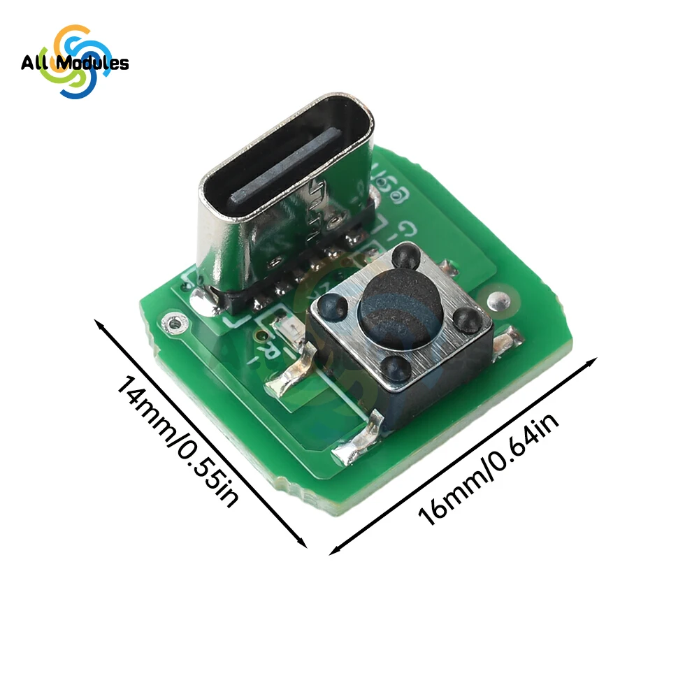 مصباح يدوي لوحة للقيادة لتقوم بها بنفسك لوحة دوائر كهربائية نوع-c منفذ شحن شحن وتفريغ وحدة متكاملة 18650/21700 بطاريات