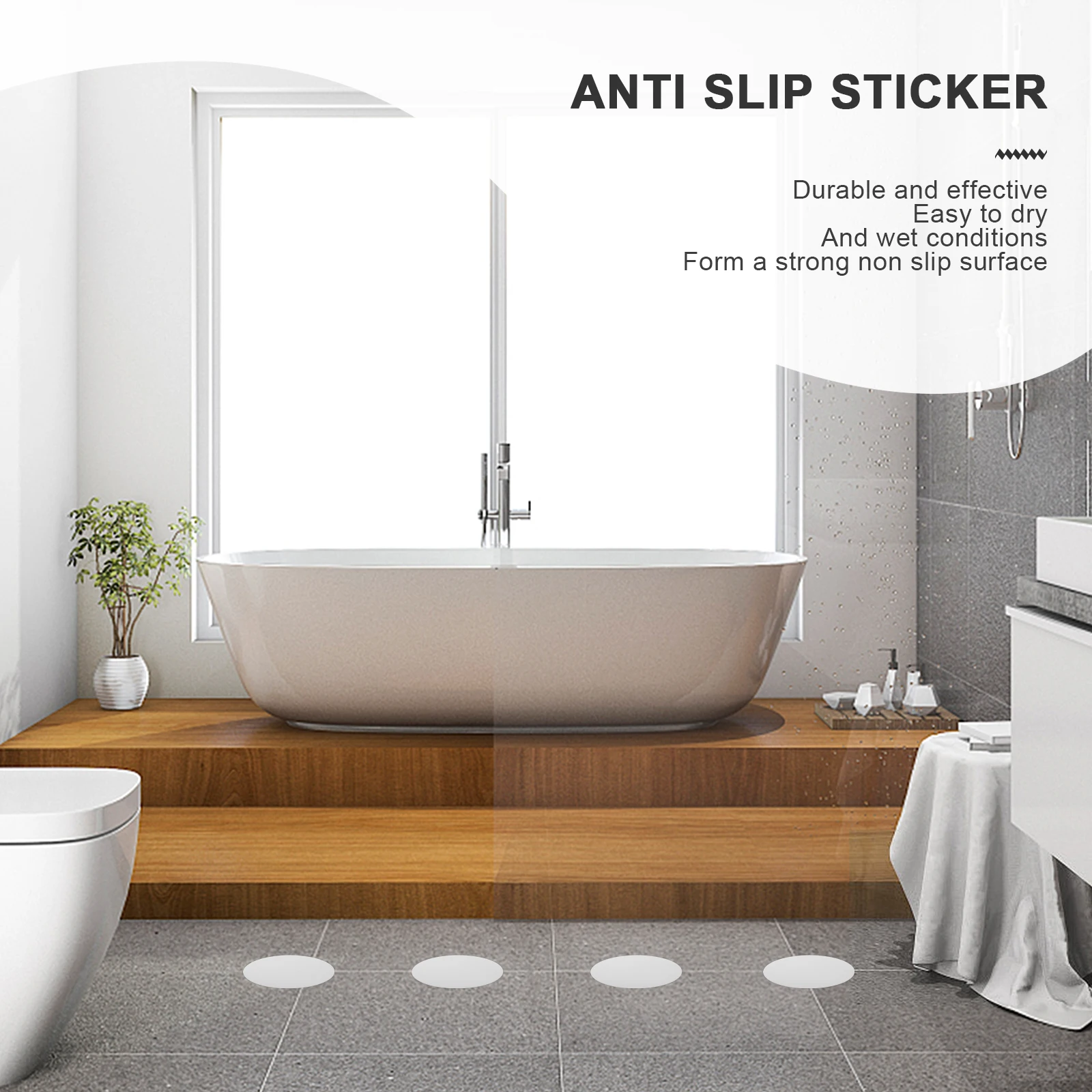 

10pcs Anti-Slipping Bath Safety Sticker Non Slip Bathroom Stickers For Bathtub Shower Pool Stairs Kitchen Corridor Balcony Anti