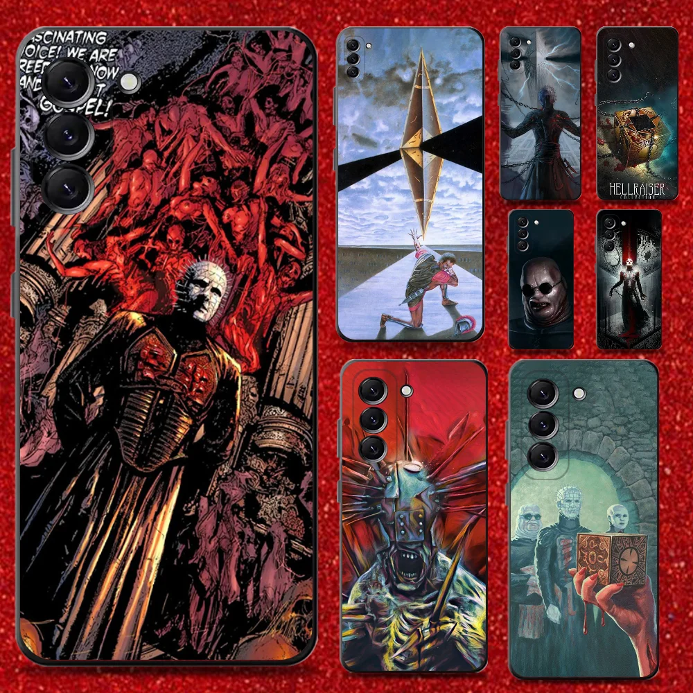 

P-Pinhead H-Hellraiser Phone Case For Samsung Galaxy A13,A21s,A22,A31,A32,A52,A53,A71,A80,Soft Black Shell