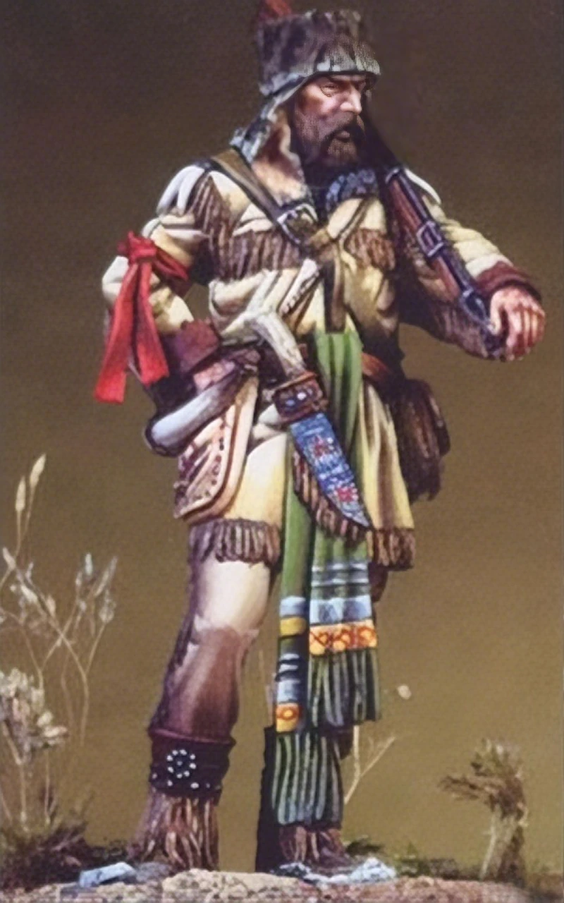 

1/32 Scale Diecast Resin Figure Model Kit The Mountain Man with Base Unassembled Unpainted