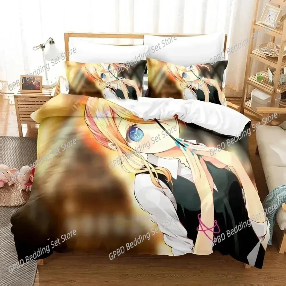 Anime Kaguya-Sama Love Is War Bedding Set For Bedroom Soft Modern Bedspreads Comefortable Duvet Cover Quilt Cover And Pillowcase