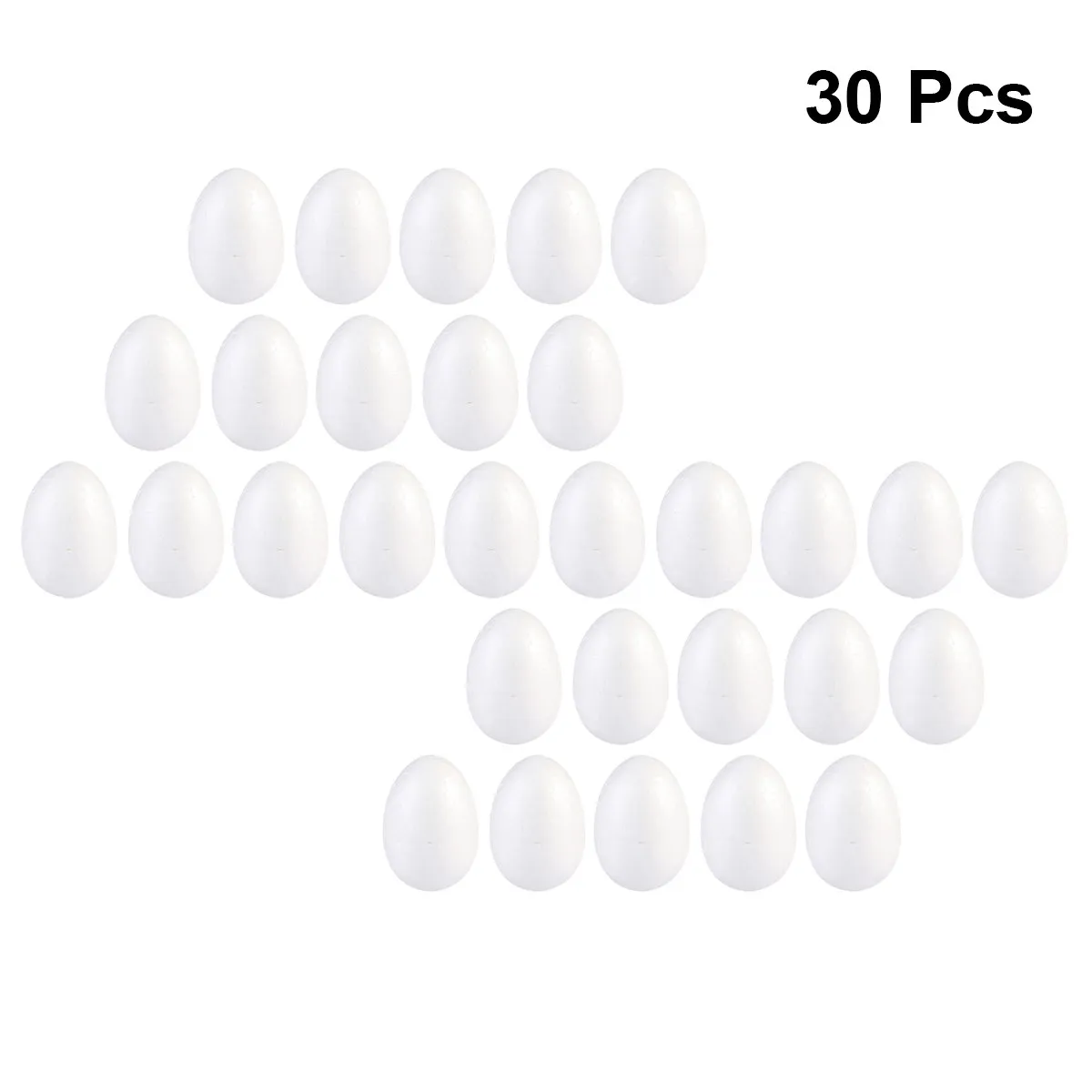30 œufs en mousse pour loisirs créatifs, 7x5,2 cm, faciles à peindre, décorer, coller, idéal pour les projets de bricolage, l'apprentissage, les activités créatives, les décorations de Pâques et les fêtes.