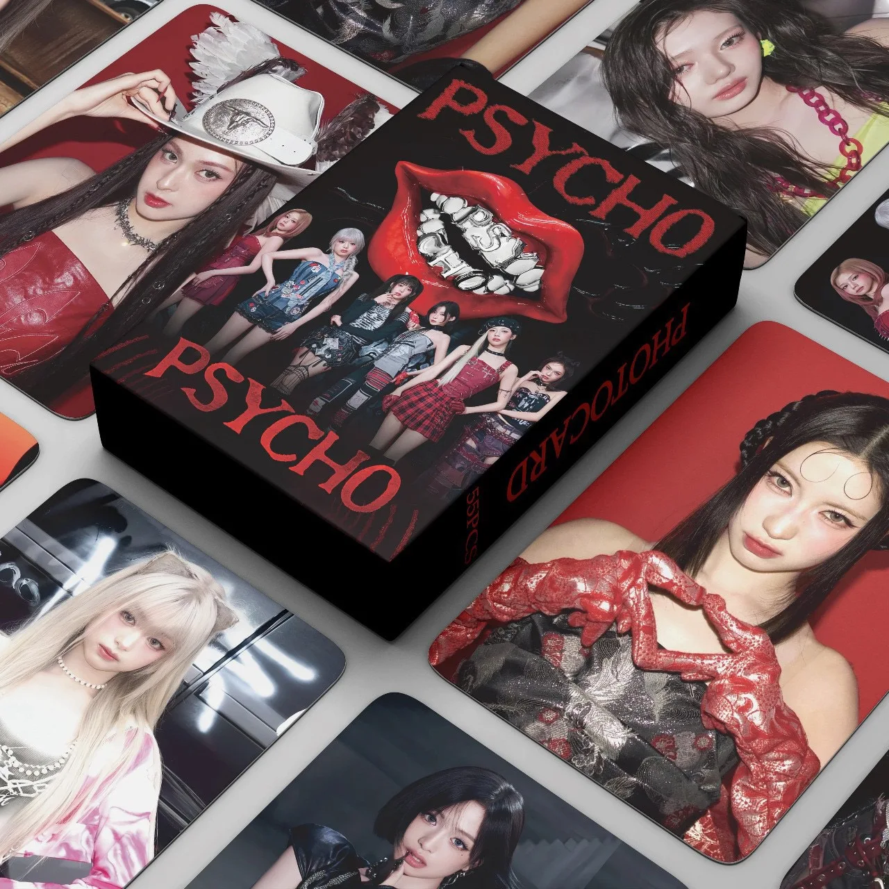 55/92 قطعة من بطاقات صور فرقة الفتيات الكورية الشهيرة BABYMONSTER من ألبومهم الجديد 'PSYCHO' بطاقات روكا وأهيون ورورا وفاريتا هدايا للمعجبين