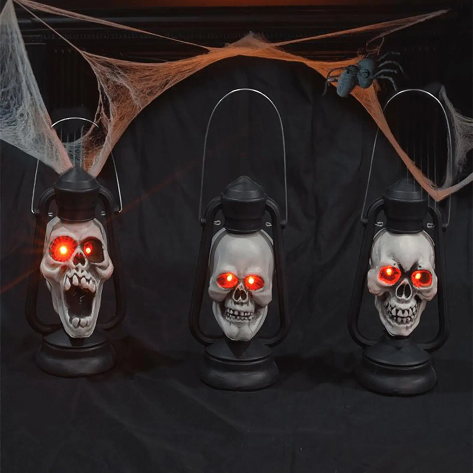 Halloween Lantern Handheld Lantern Vintage Spooky Light For Outdoor Porch Yard Garden Holiday Party Haunted House Decoration