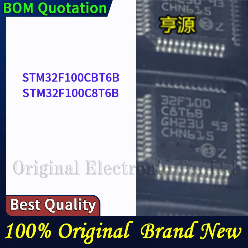 10pcs/lot STM32F100CBT6B STM32F100C8T6B plastic casing Original  In stock High quality
