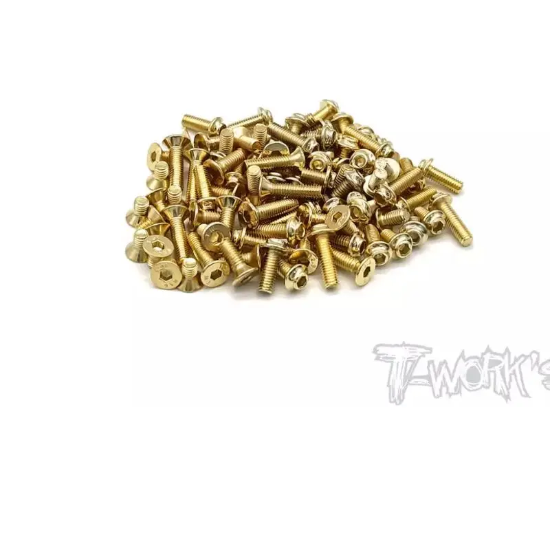 Original T works GSS-BD10LC-B Gold Plated Steel Screw Set( Bottom )45pcs.( For Yokomo BD10 LC ) Professional Rc part