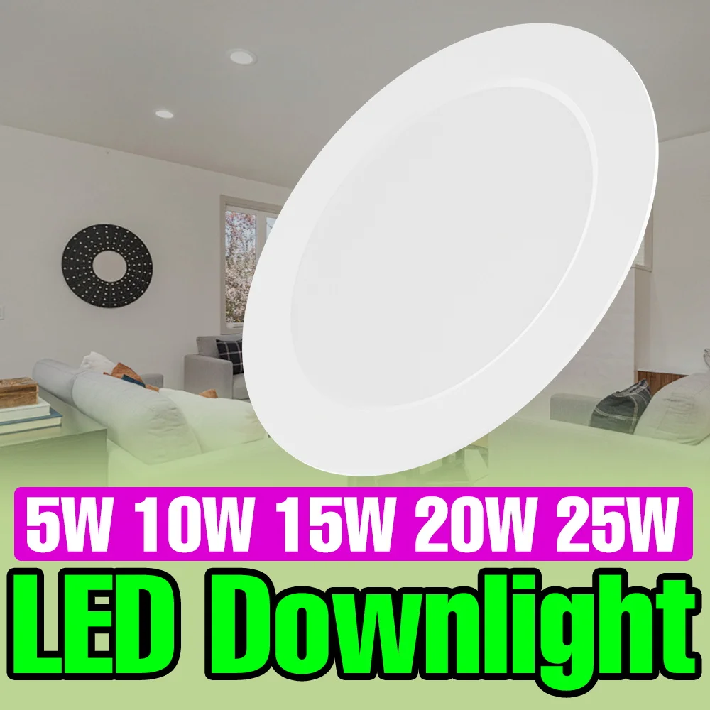 

25 Вт ультратонкий светодиодный потолочный светильник для помещения, круглая панель, 220 В, встраиваемый потолочный светильник для гостиной, спальни, кухни, офиса, ночник