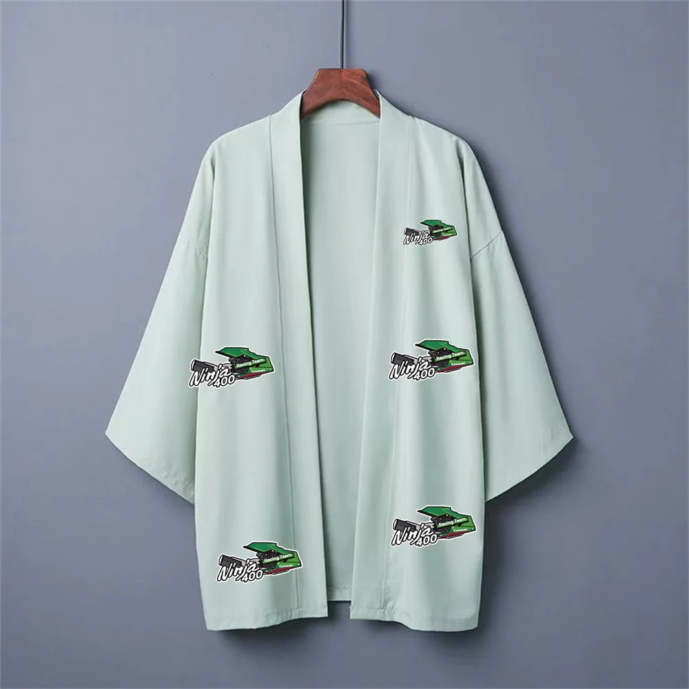 

2025 new Kawasaki logo men's kimono style, Japanese kimono jacket, summer novelty, comfortable and fashionable cardigan