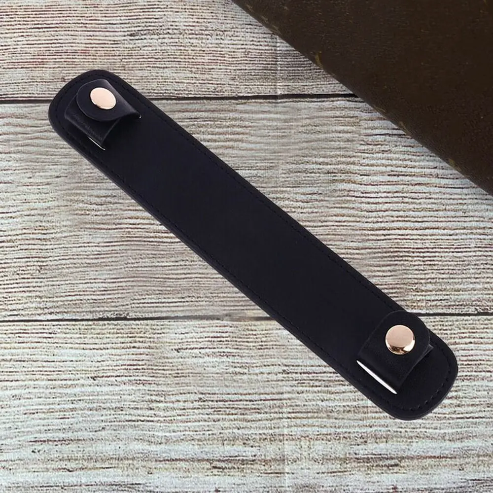 ポータブル PU レザーバッグストラップ減圧パッドワイドスナップバッグハンドル固定クリップオールマッチ滑り止めショッピング