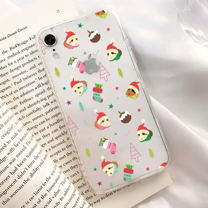 Cute Cartoon Guinea Pig Phone Case For iPhone 11 12 13 14 Mini Pro Max XR X XS TPU Clear Case For 8 7 6 Plus SE 2020