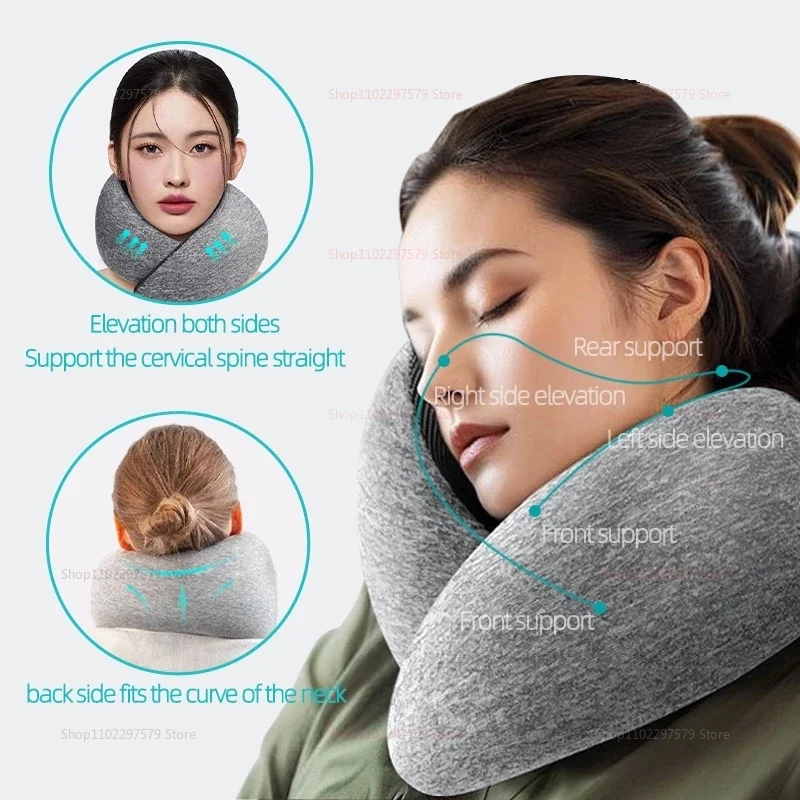 Memory Foam Snail Pillow U Shaped Travel Neck Pillow Portable Travel Neck Support Soft Noon Break Sleep Pillows Airplane Pillow