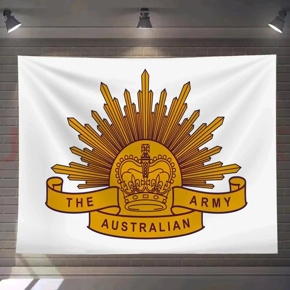 

Australian Lest We Forget Tapestry Custom Living Bedroom Party Dormitory Interior Wall Bohemian Decoration Attached Clip